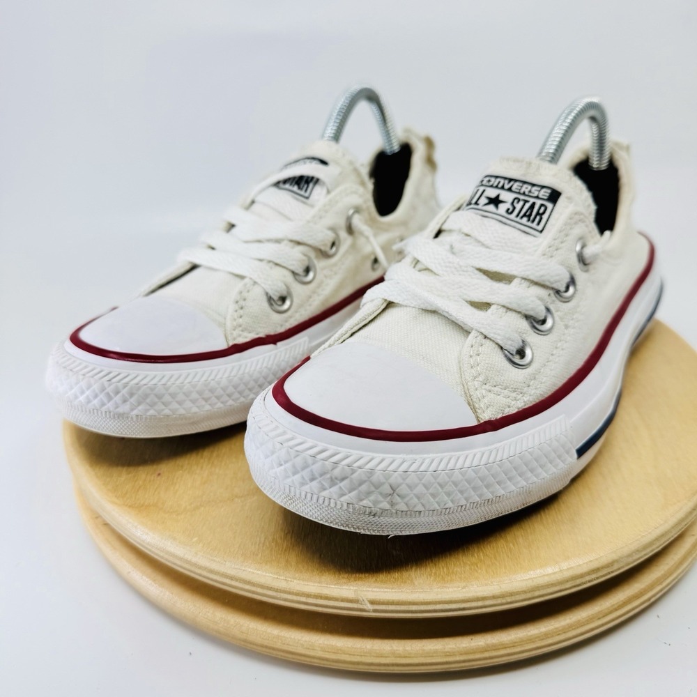 Converse Shoreline Slip-On White Canvas Sneakers Women's Size 6 Shoes Low Top
